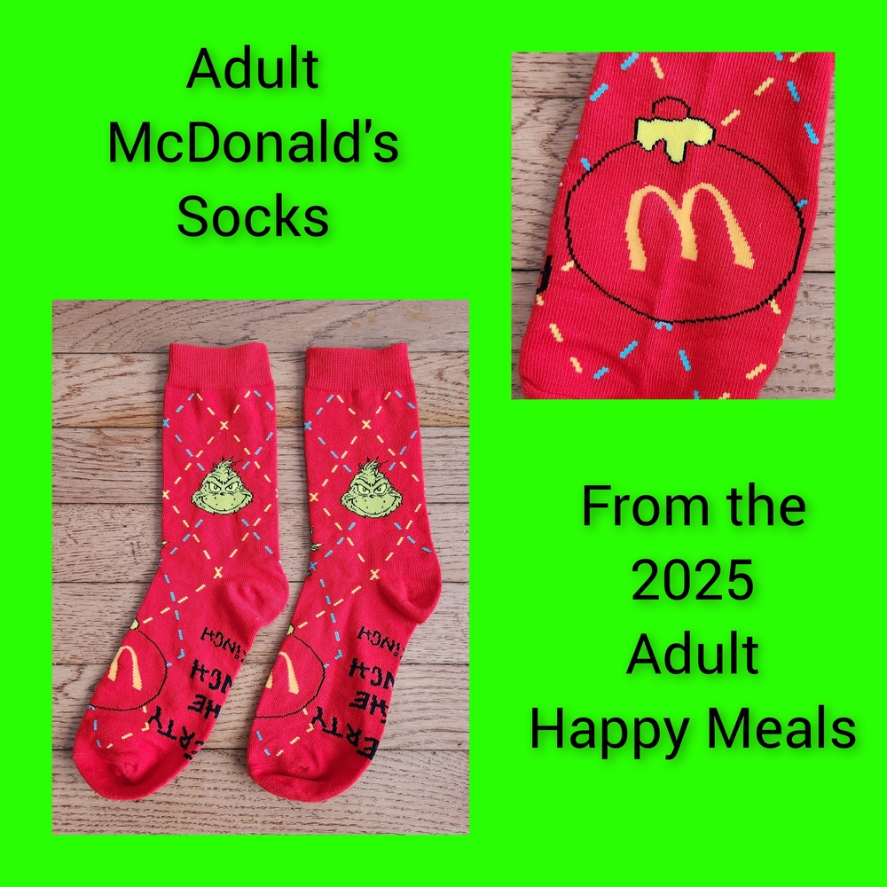 2025 Adult McDonald's Happy Meal Holiday Socks